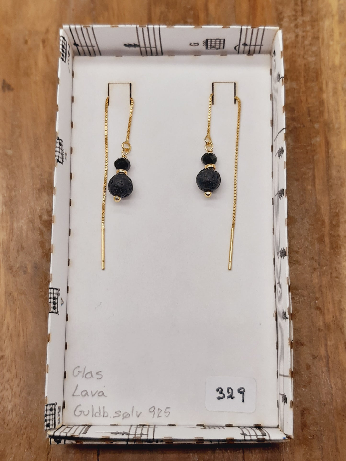 Lava og sort facetglas