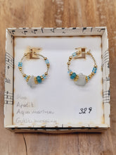 Indlæs billede til gallerivisning Aqua marin og apatit hoop - to størrelser
