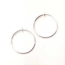 Indlæs billede til gallerivisning Clip-hoop sølv Stor