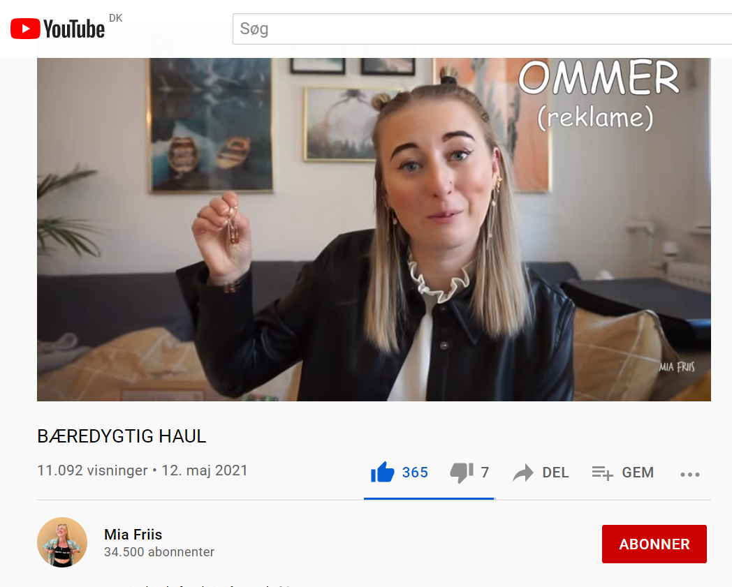 Mia Friis' haul om bæredygtighed og Ommersmykker