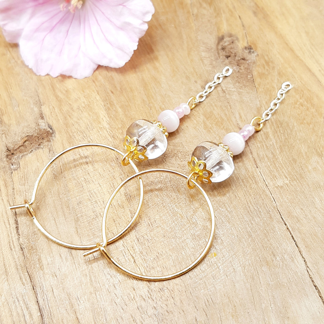 Klare og rosa hoops