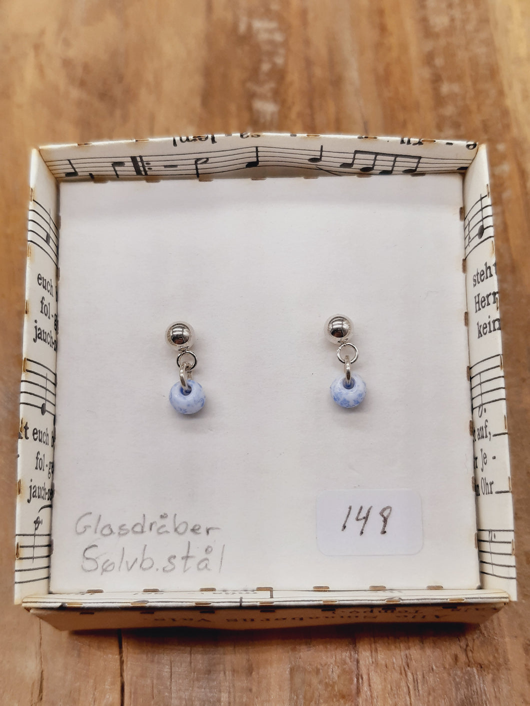 Stikkers - Lyseblå Meleret Dråbeformet