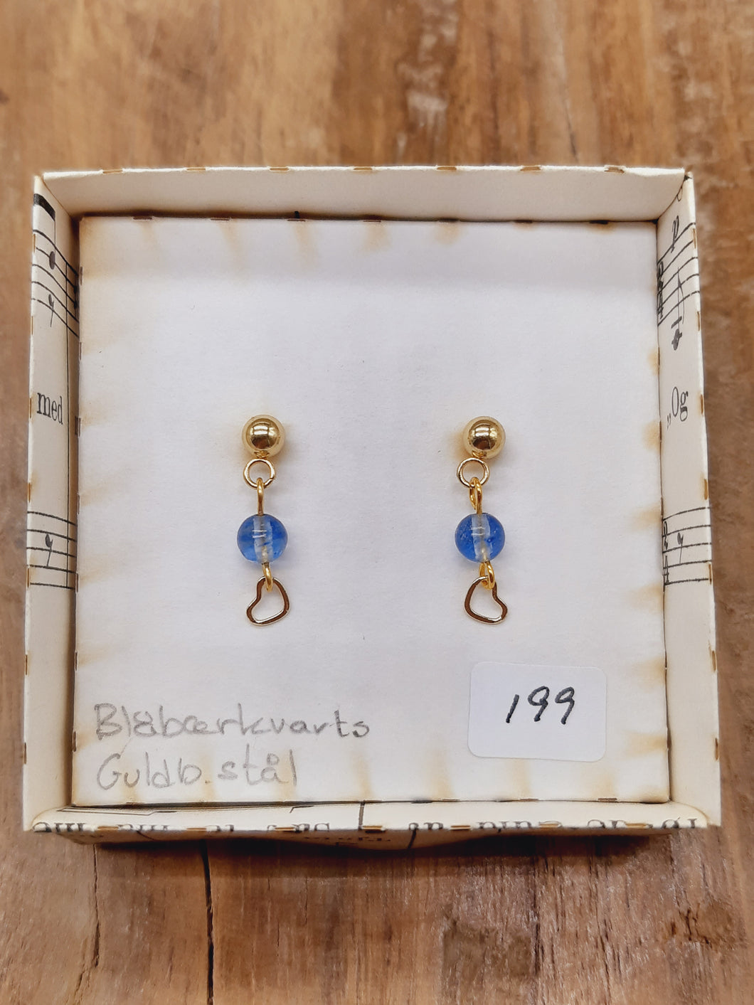 Stikker - Blåbærkvarts og hjerte