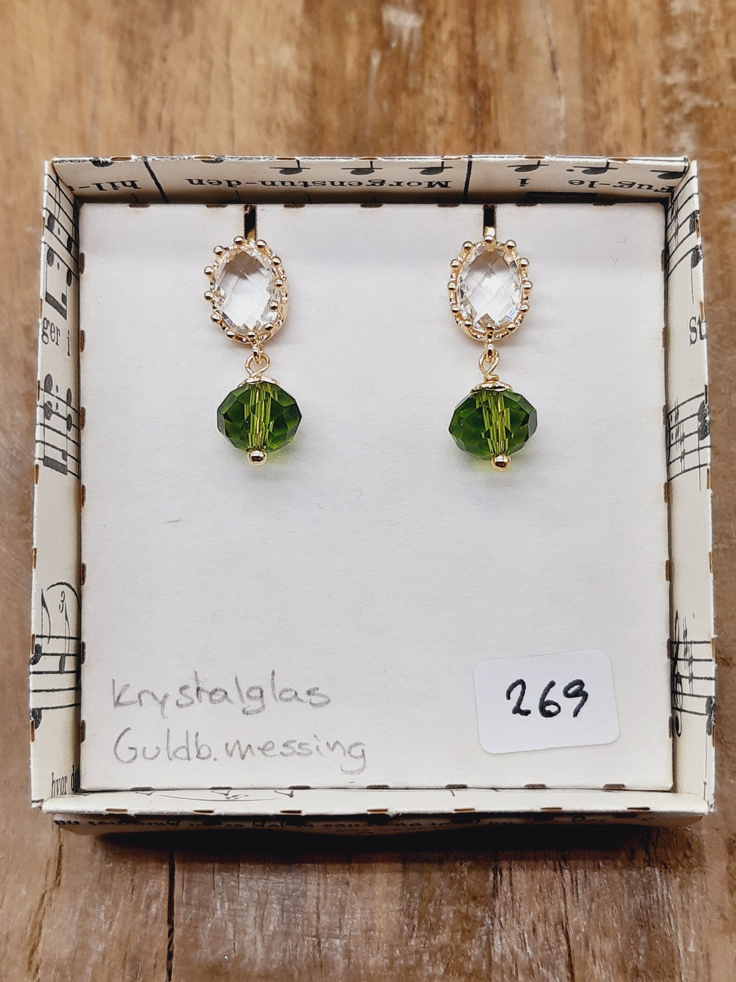 Facetteret krystalglas i glasstikker - flere farver