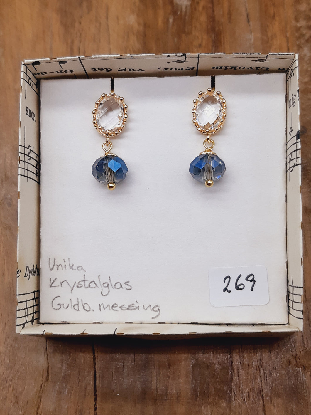 Facetteret krystalglas i glasstikker - flere farver