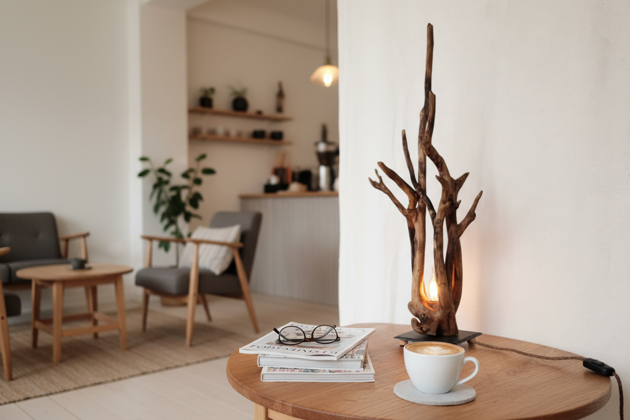 Busken-lampen i cafémiljø