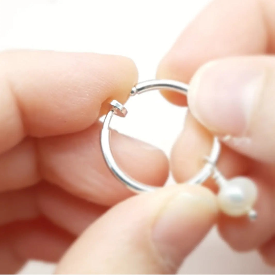 Clip hoop Lille, hvid ferskvand