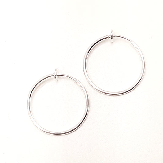 Clip-hoop sølv Stor